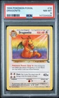 1999 POKEMON FOSSIL #19 DRAGONITE PSA 8