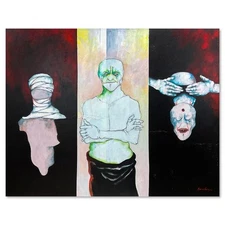 Milton Berwin (1925-2023) Original Painting on Canvas (52" x 66") Hand Signed