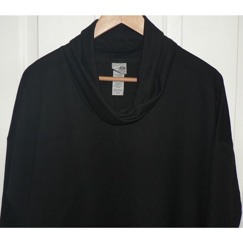 C9 by Champion Women's Loose Fit Long Sleeve Cowl Neck Pullover in Black XS - Picture 2 of 4