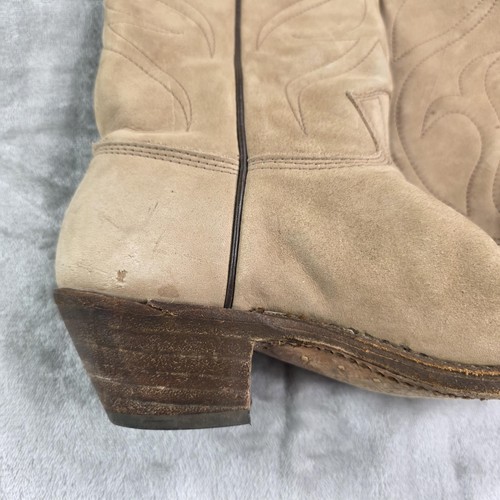 Botas vaqueras Stewart Boot Co para hombre talla 7 beige gamuza punta - Imagen 2 de 14