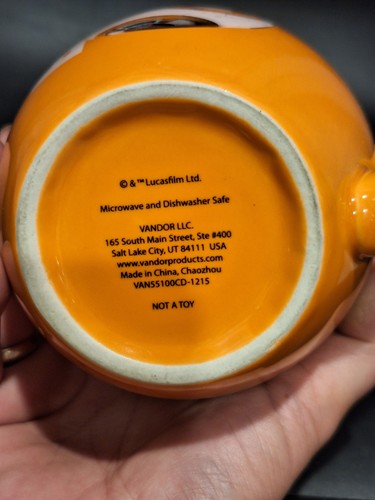 BB-8 Droid Star Wars The Force Awakens 18 oz Oval Orange Ceramic Mug by Vandor - Picture 5 of 5