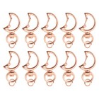 Porte-Clés Lune 10Pcs mousqueton or rose avec fermoir à vis