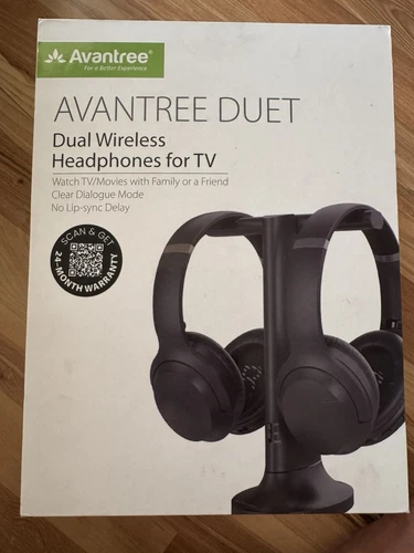 Avantree Duet Dual Wireless Headphones for TV (WSHT-D6129) - Open Box