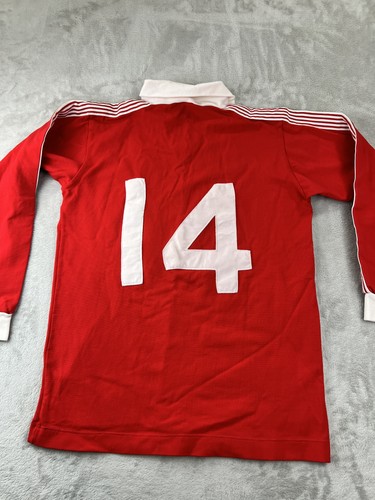 Vintage 80s Red Santos FC Jersey Shirt Mens Medium Red England Soccer Football - Picture 9 of 14