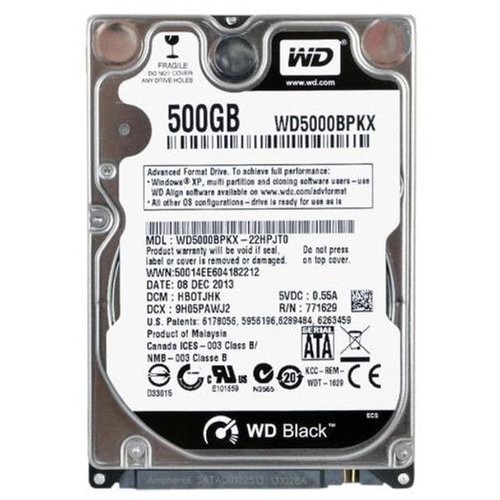 Western Digital 500GB 2.5" SATA Internal HDD 6GB/s WD5000BPKX (OEM)