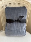 Pottery Barn Velvet Twill Blackout Curtain (1) 50”x84” Steel Blue NWOT OB