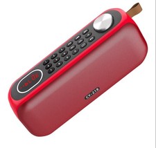 Portable Bluetooth FM Speaker 10W USB SD AUX MP3 Player 3000mAh Battery Red
