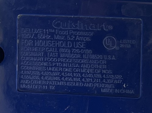 Cuisinart blau Deluxe 11 DFP-11 TX Küchenmaschine Motor nur Basis Ersatz - Bild 3 von 3