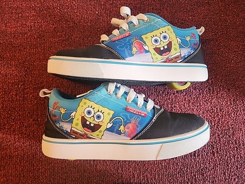 Heelys Spongebob Roller Skate Shoes Sneakers Wheeled Blue Black Size YOUTH 6 - Picture 3 of 7