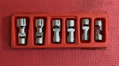 #ad #ad Snap On Tools 6pc Set 3 8quot; Drive Swivel Universal Socket SAE Wobble 6 Point USA $170.00