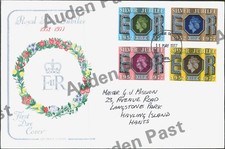 Vintage First Day Cover FDC Royal Silver Jubilee 1952 1977 Portsmouth Floral