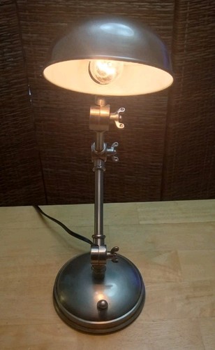 Pottery Barn 3 Way Adjustable Desk Lamp Brushed Silver Heavy 7lbs Model 9509175 - Picture 6 of 15