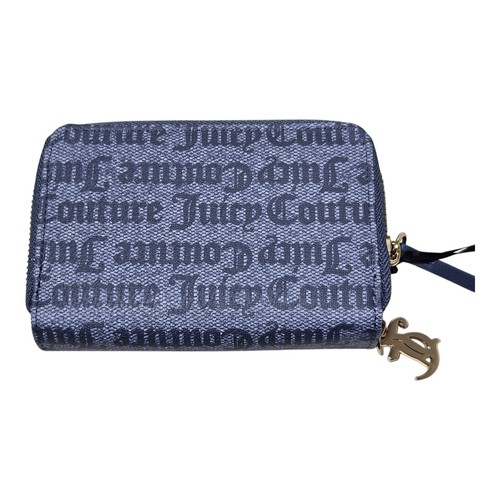 Juicy Couture Fashion Statement Med Double Denim Blue Wallet Blinged NWT - Picture 8 of 13