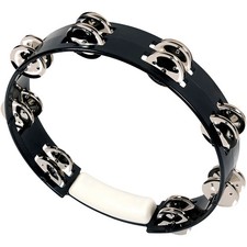 RhythmTech True Colors Tambourine Black 10 in.