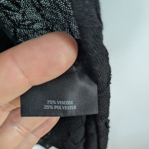 Cárdigan Top Eileen Fisher S Negro Abierto Artístico Fluido Capa Ligera Verano Trabajo - Imagen 7 de 8