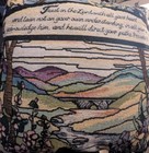 Shabby Chic Tapestry Pillow Square Prayer Room Decorative Pillow Proverbs 15x15"