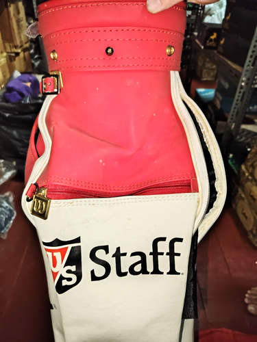 NUEVA bolsa de golf vintage de cuero Wilson Staff con capucha - Imagen 4 de 9