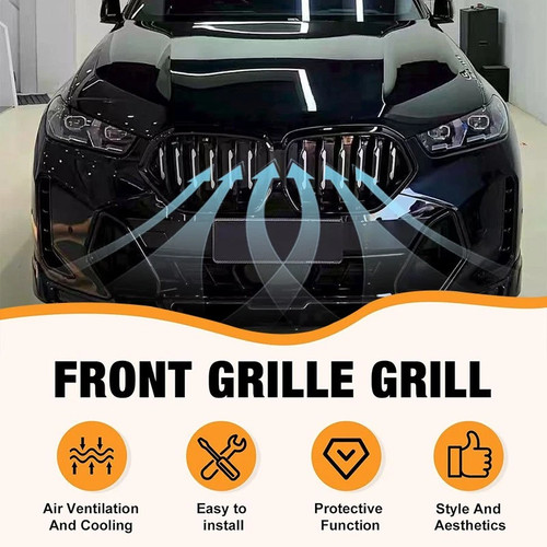 Rejilla del radiador delantero obturador de aire activo WO/NIVI para BMW X6 G06 M50i M60i 2020 + - Imagen 5 de 13