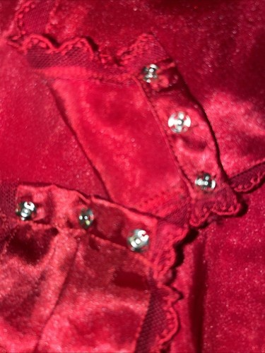 Victorias Secret L Red Bodysuit TEDDY Nightie Snap Gusset Lingerie Gold Label - Picture 9 of 9