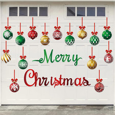 36 Pcs Christmas Garage Door Magnets Decorations, Xmas Ball Garage Door Decorati