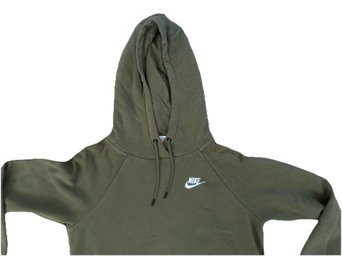 Sudadera con capucha verde militar Nike Swoosh XS para mujer - Imagen 2 de 3