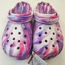 Crocs Classic Glow Marbled Clog Kids Size J5 Daylily Multi 210718-6TX NEW