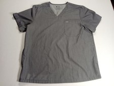 Men's FIGS Chisec Three Pocket Scrub Top Graphite Sz XL Nurse Doctor Scrub Top