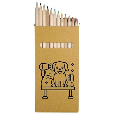 12 x 'Dog Grooming Station' lange Farbstifte (PE00085817)