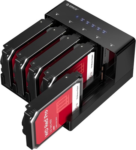 Plug & Play 5 Bay Hard Drive Dock with 90TB Capacity - USB 3.0 Cloning Station - Afbeelding 3 van 11
