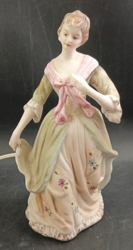 Porcelain Victorian Lady Night Light, Numbered 6085, Tested Works - Picture 2 of 12