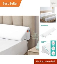 Elegant King Bed Wedge Pillow 76" for Gap Filling & Uninterrupted Sleep
