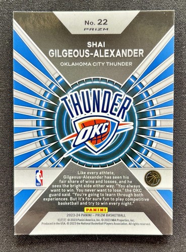 Shai Gilgeous-Alexander 2023-24 Panini Prizm - Dominance Silver Prizm #22 - Picture 2 of 2