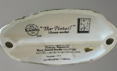 Nature’s Treasures Bart Jerner’s Ducks Collection (The Pintail) #55A – 1987 – EUC - Bild 6 von 6