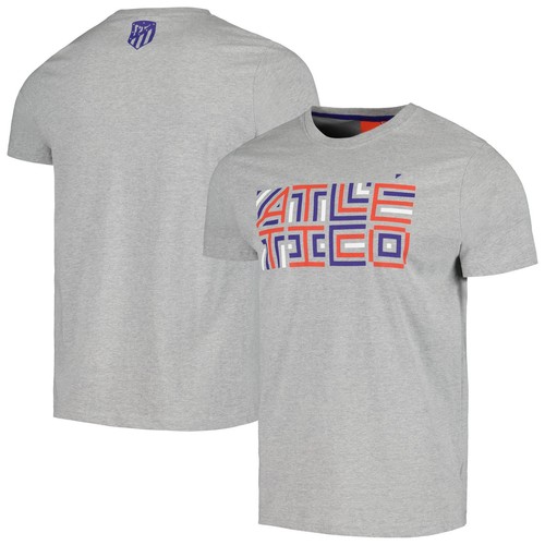 Men's Heather Gray Atletico de Madrid Retro T-Shirt