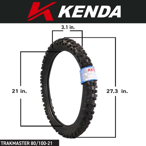 Kenda Trakmaster K760 80/100-21 & 120/100-18 Motorcycle Tires w/Keychain (2 Pk) - Picture 2 of 9