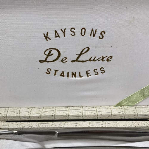 Juego de 6 cuchillos de acero inoxidable Kaysons De Luxe de colección caja de mango curvo MCM elegante - Imagen 7 de 9