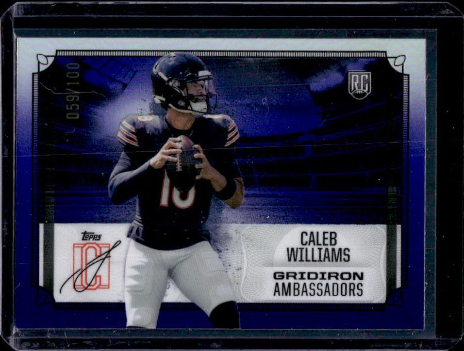 2024 Topps Signature Class Caleb Williams Gridiron Ambassadors RC Purple #59/100