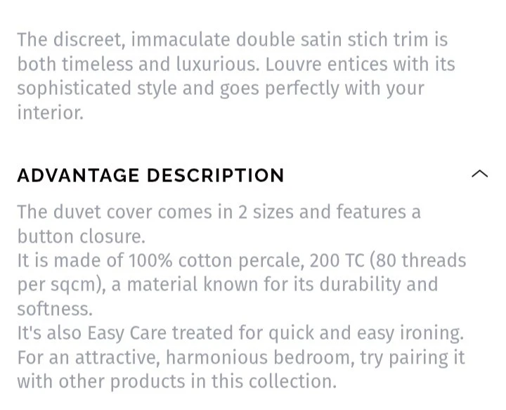 Anne De Solene "Louvre" KING Size Duvet Cover, White, Embroidered Trim, New! - Image 4 of 4