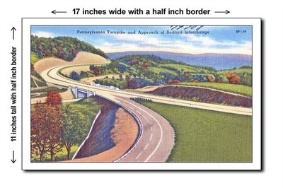 Pennsylvania 1940s - Pennsylvania Turnpike and approach of Belf - 11x17 Poster