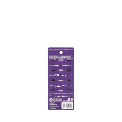 Goody Small Basic Half-Claw Clips, 3 Prong Hair Black,Clear,Brown - Picture 2 of 3
