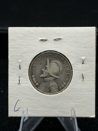 1934 Panama 1/4 Balboa ( Medio Balboa) .90 Silver San Francisco mint 90,000 - Picture 3 of 3