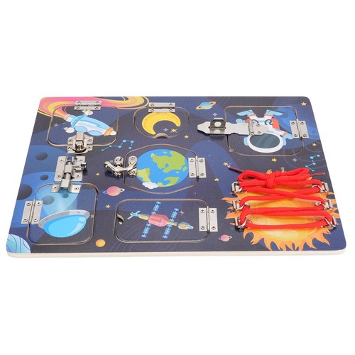 Lock And Latch Board Shape Matching Space World Theme Activity Sensory Board - Picture 17 of 24