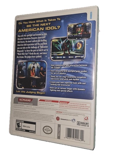 Karaoke Revolution Presents American Idol Encore Nintendo Wii CIB Konami 2008 - Picture 3 of 6