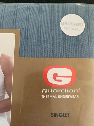 Neu Guardian® gebürstet Thermo Singlet ärmellose Weste für Herren blau Unterwäsche - Bild 2 von 3