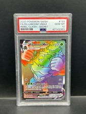 Pokemon PSA 10 GEM MT Rillaboom VMAX 193/192 Rebel Clash Secret Rare Holo S#3363