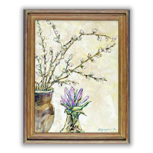 Original oil painting floral bouquet wall art on canvas handmade artwork decor - Picture 14 of 15