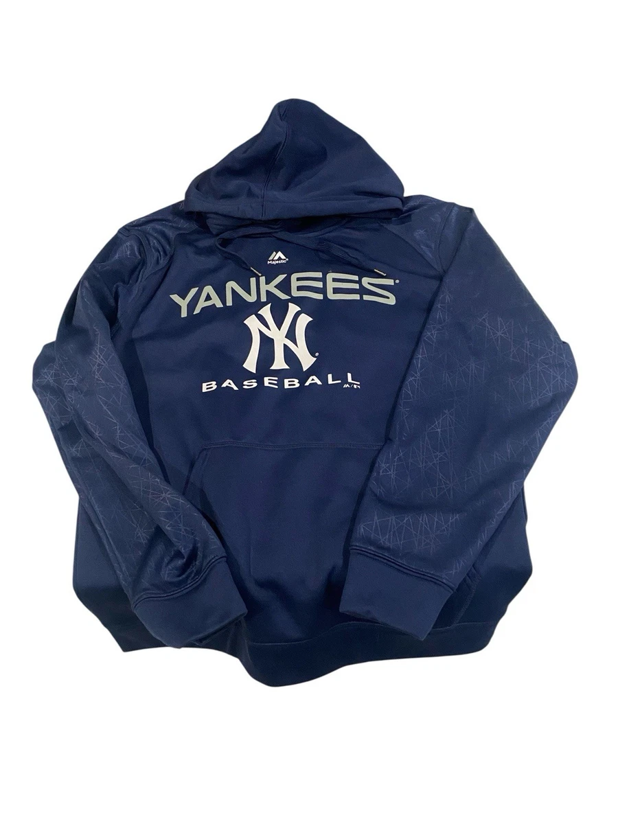 Pull vintage Majestic New York Yankees 1/4 zip bleu marine Champs veste