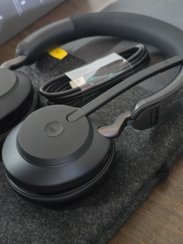 Jabra Evolve2 65 - Casque stéréo USB-A MS Teams, noir sans fil DONGLE manquant - Photo 3/8