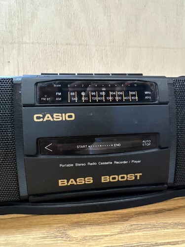 Casio CP-50B Radio Bass Boost AM/FM Stereo Cassette Recorder FUNKTIONIERT Ghettoblaster - Bild 3 von 12