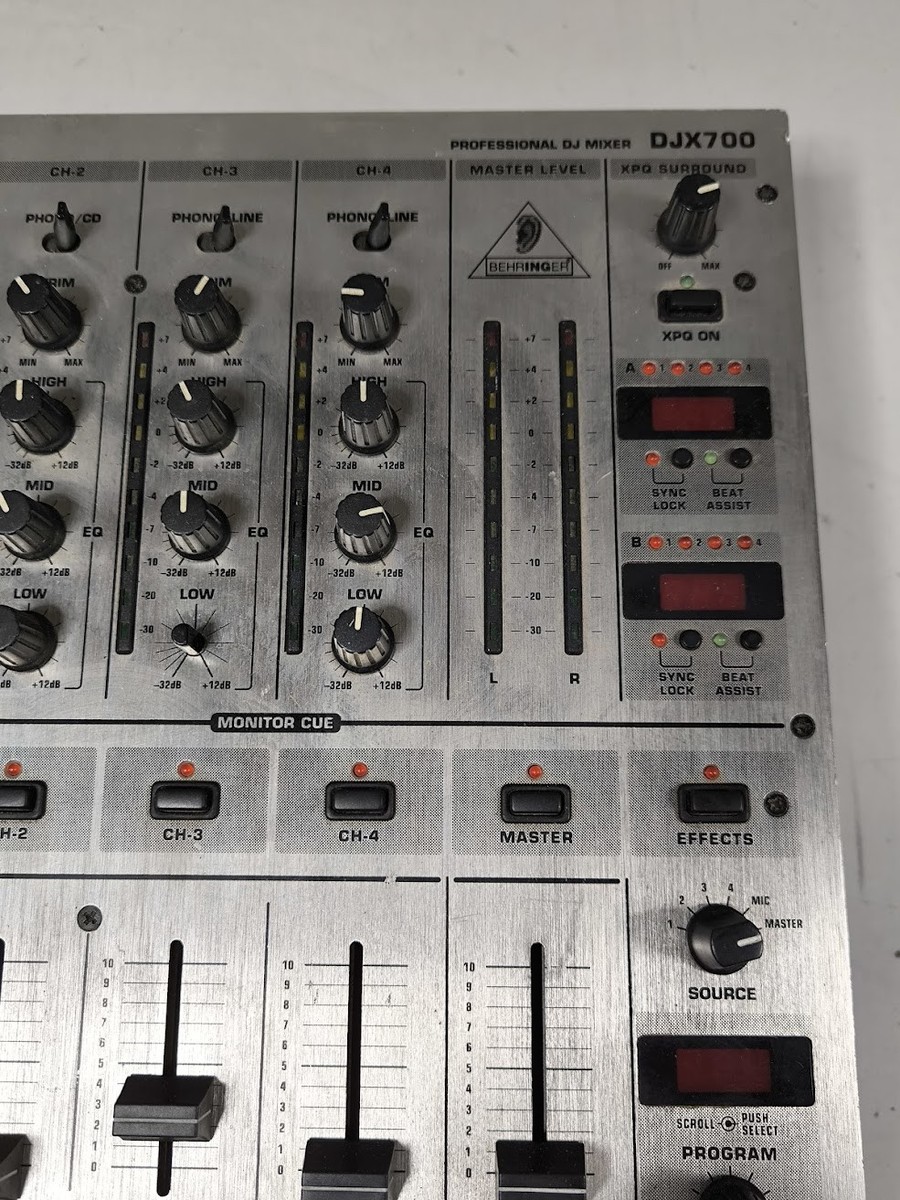 DJX700 Behringer Professional 5 Channel DJ Mixer Silver for